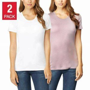 Women's Short Sleeve Scoop Neck T-Shirt 2-Pack